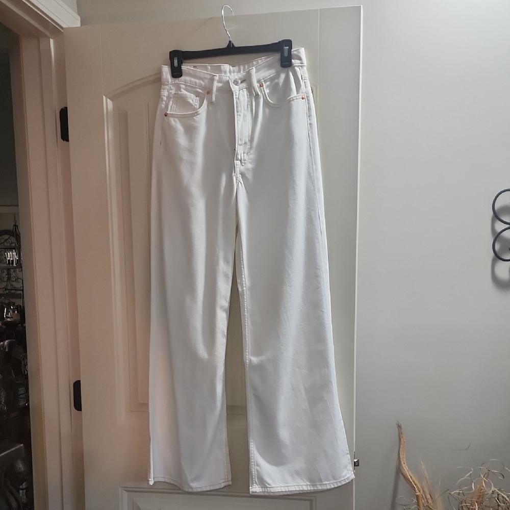 H&M Women's Flare White Jeans
